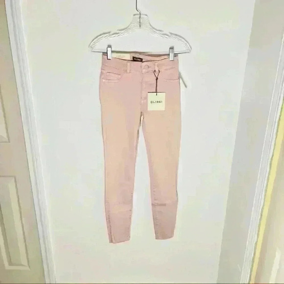 NWT DL1961 Florence Skinny Mid Rise Instasculpt Ankle Jean Camellia Pink - Picture 2 of 8